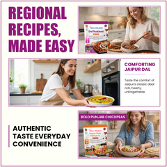 Meal Delight Dal Makhani, Dal Tadka & Chana Masala, Ready to Eat Indian Meals, Variety Pack of 6, Heat & Eat in 1.5 Minutes, No Preservatives, Shelf Stable, No Artificial Colors or Flavors Variety 6 Pack , 10 oz - Regal Kitchen Store