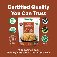 Reganic Organic Whole Grain Brown Rice(Pack of 6) - Regal Kitchen Foods 