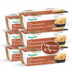 Regganic Organic Whole Grain Brown Rice, Microwaveable Cups, 8.8 oz, Pack of 6 - Regal Kitchen Store