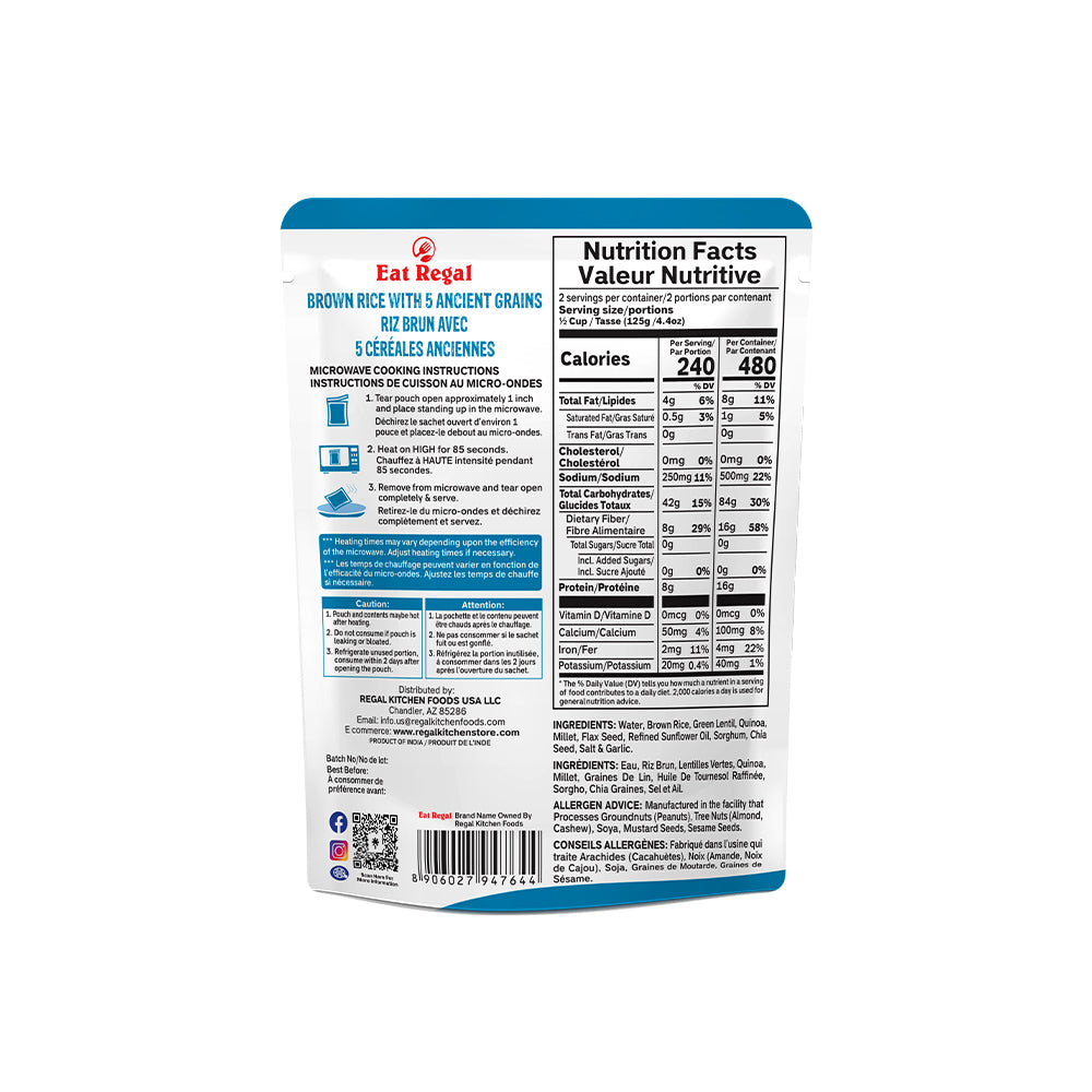 Brown Rice and 5 Ancient Grains - Regal Kitchen Foods USA LLC