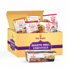 Eat Regal Burrito Bowl Essentials Gift Box (Pack of 6) — Limited Edition Holiday Gift with curry & Ready Rice for Burrito Bowl Recipes | Heat and Eat| Microwaveable| Ready in Minutes
