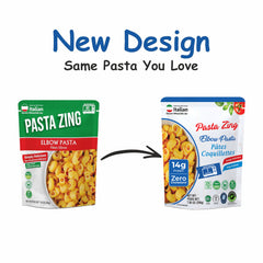 Pasta Zing Elbow Pasta, 100% Durum Wheat, 14g Protein, Made with 2 Clean Ingredients, Al Dente Bite, Zero Sodium & Cholesterol, Non-GMO, 7.05oz Pack of 7