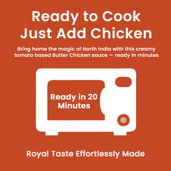 Regal Kitchen Foods gluten-free Butter Chicken simmer sauce in 12.6 oz jar, ready-to-use Indian curry for quick meals