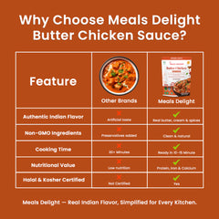 Regal Kitchen Foods Butter Chicken Gluten-Free Simmer Sauce for Indian Curry, 12.6 oz, shelf-stable authentic Indian meal.