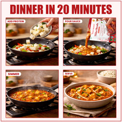 Pack of three Regal Kitchen Foods Tikka Masala simmer sauces in 12.6 oz jars, ready to cook authentic Indian curry in 20 minutes.