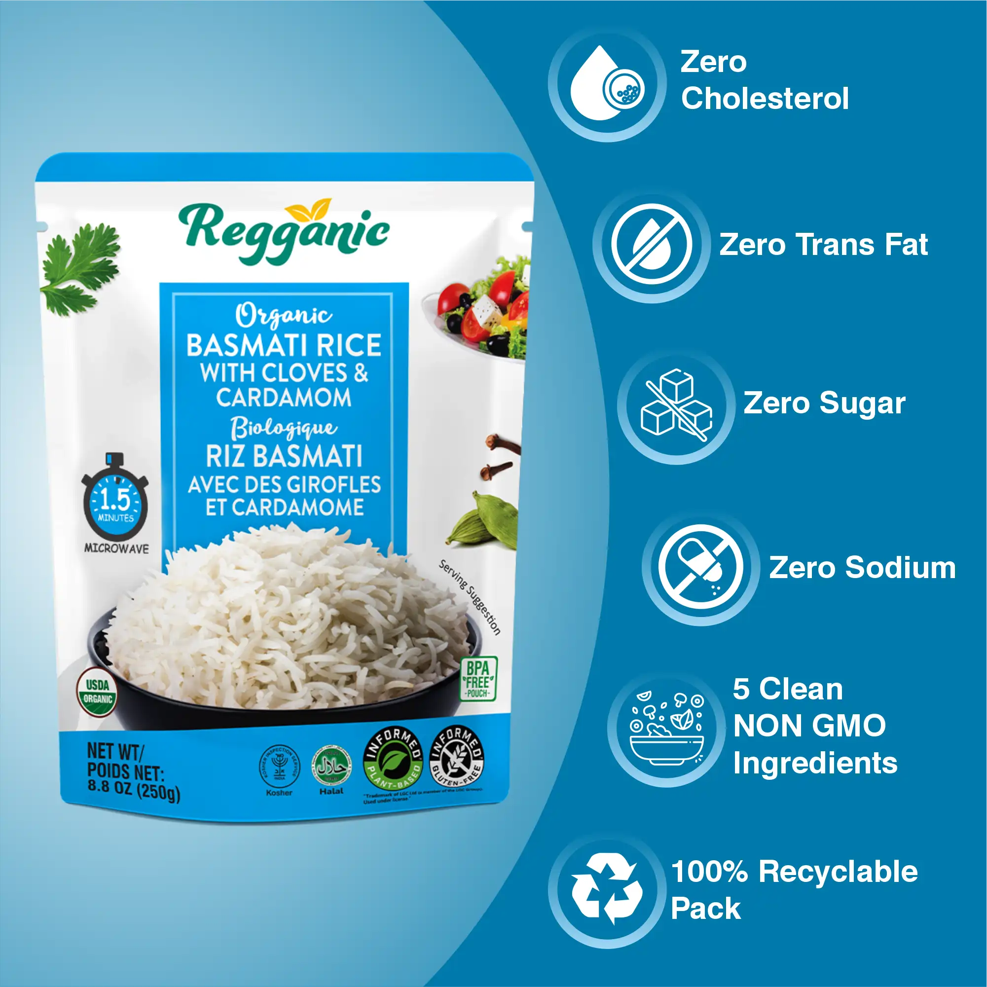 Reganic Organic Basmati Rice with Cloves & Cardamom- Regal Kitchen Foods
