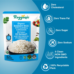 Reganic Organic Basmati Rice with Cloves & Cardamom- Regal Kitchen Foods