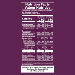 Pack of six Regal Kitchen Foods USA LLC black ready-to-eat rice pouches, quick 1.5-minute microwaveable rice.