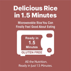 Ready-to-eat Regal Kitchen Foods Ancient Long Grain and Wild Rice pack, featuring non-GMO, kosher, and halal rice in a clear package.