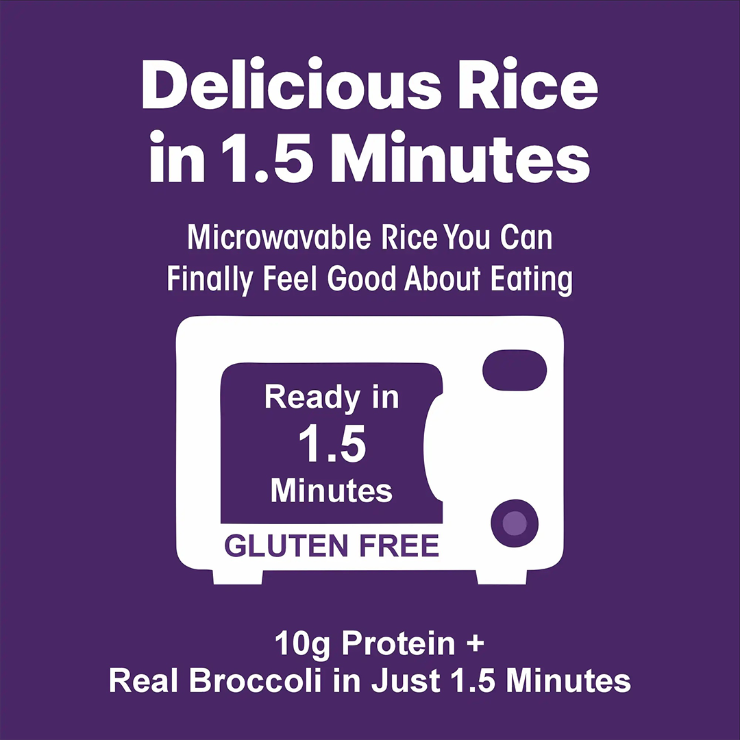 Regal Kitchen Foods USA LLC Broccoli and Cheddar flavored ready-to-eat rice, creamy and savory, in 8.8 oz packages, 12-pack.