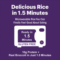 Regal Kitchen Foods USA LLC Broccoli and Cheddar flavored ready-to-eat rice, creamy and savory, in 8.8 oz packages, 12-pack.