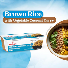 Ready-to-eat Regal Brown Rice with 5 ancient grains in microwaveable cups, 8.8 oz, pack of 6 from Regal Kitchen Foods USA.