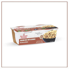 Ready-to-eat Regal Kitchen Foods USA LLC brown rice with quinoa cups, 6-pack, non-GMO, quick meal, 10g protein, 6g fiber.