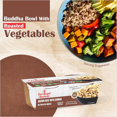 Ready-to-eat Regal Kitchen Foods Brown Rice with Quinoa cups, non-GMO, 10g protein, 6g fiber, quick 1-minute meal, pack of 6