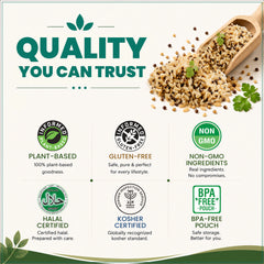 Ready-to-eat Regal Brown Rice with Quinoa pack of 6, whole grain microwave rice with 10g protein and 6g fiber per pouch.
