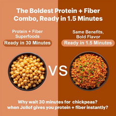 Ready-to-eat Regal Jollof Rice with Vegetables in 8.8-ounce packs, showcasing vibrant rice and vegetable ingredients.