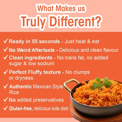 Ready-to-eat Mexican-style rice by Regal Kitchen Foods, gluten-free, kosher, halal, in an 8.8 oz pack of 6