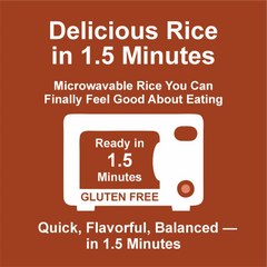 Ready-to-eat Mexican style rice by Regal Kitchen Foods, 8.8 oz packs, showing fluffy rice with traditional spices in a bowl.