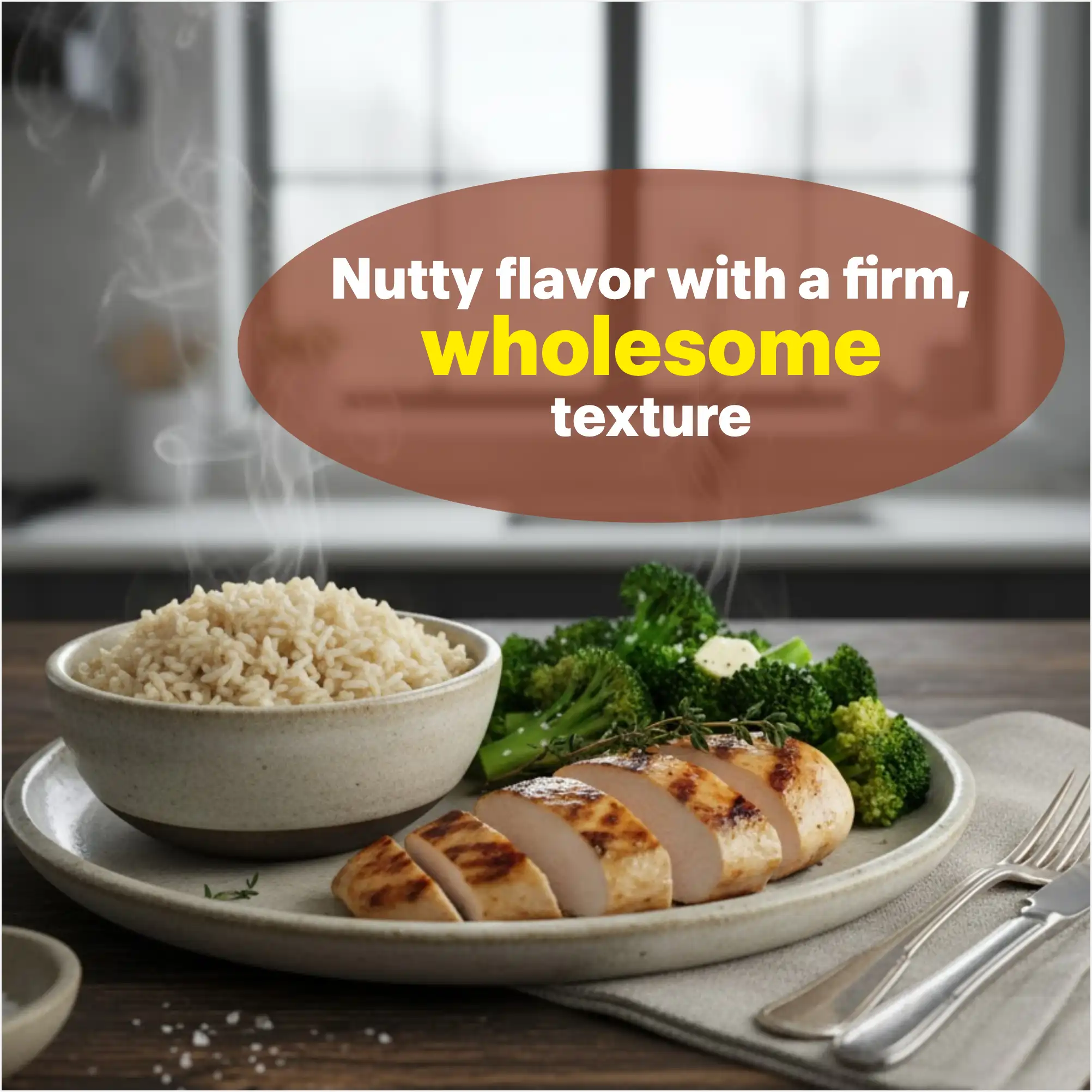 Pack of six Regal Kitchen Foods ready-to-eat whole grain brown rice in 8.8oz microwaveable containers, quick heat-and-eat side dish.