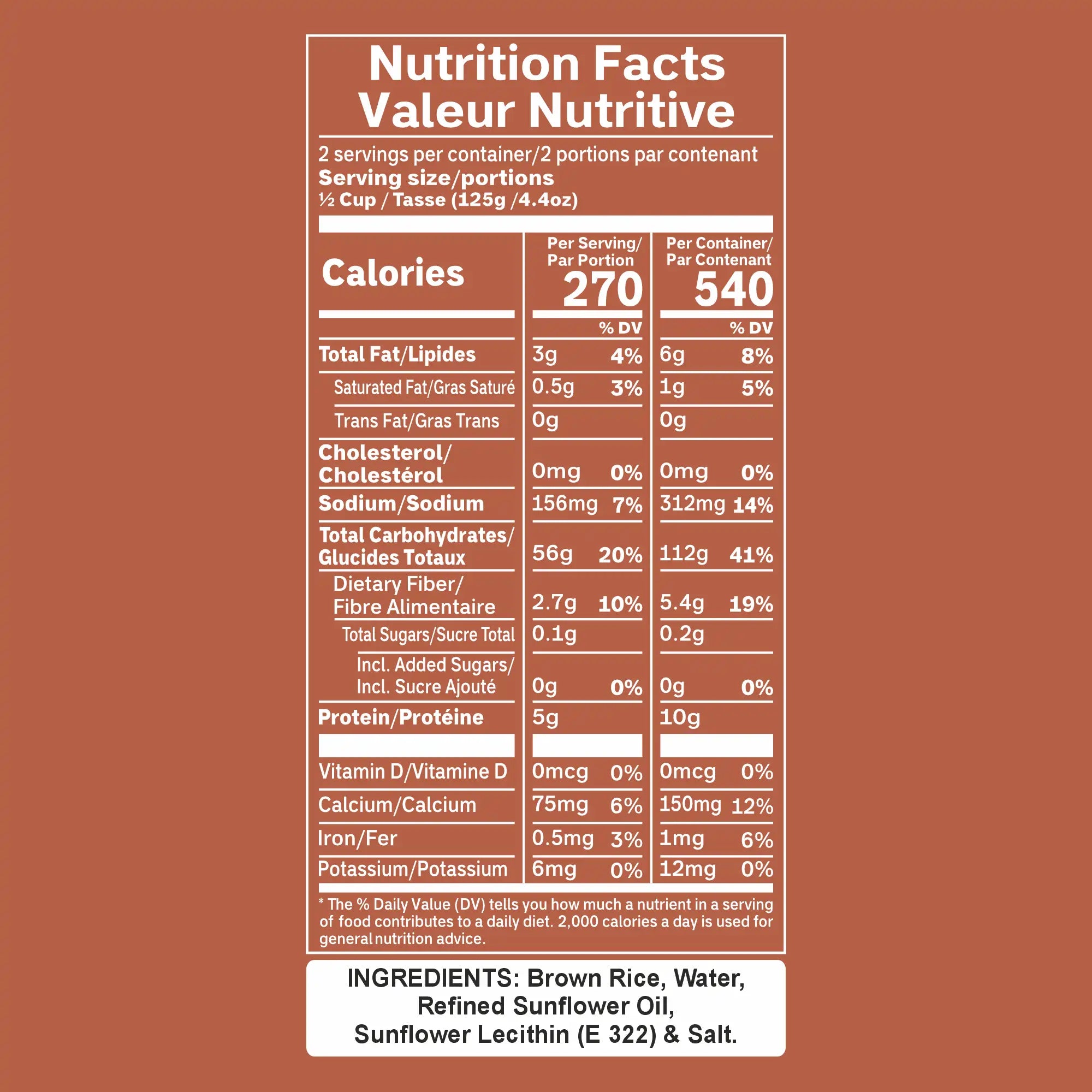 Pack of six Regal Kitchen Foods whole grain brown rice microwavable ready-to-eat rice, 8.8oz each, quick heat and serve side dish.