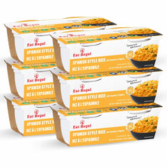Regal Kitchen Foods USA LLC ready-to-eat Spanish style rice cups with fluffy texture, authentic flavor, gluten-free and non-GMO.
