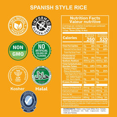 Pack of six Regal Kitchen Foods USA LLC ready-to-eat Spanish-style rice cups with fluffy texture and authentic flavor.