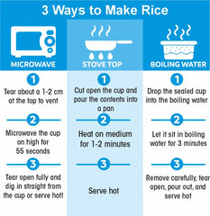 Regal Kitchen Foods USA LLC ready-to-eat long grain white rice in 2 cups, 6-pack, 8.8 oz, with steaming rice in cups ready to serve