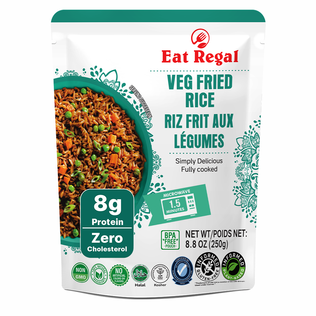 Regal Kitchen Foods USA LLC Veg Fried Rice ready-to-eat vegetable rice, savory flavor, 8.8 oz per pack, six-pack, quick meal option