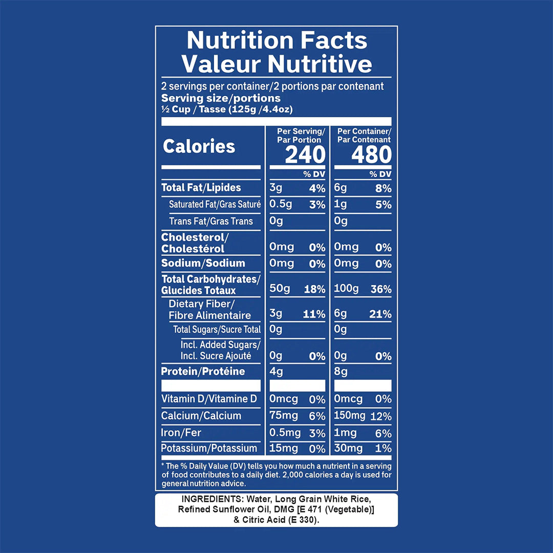 Six-pack of Regal Kitchen Foods USA LLC ready-to-eat long grain white rice, fluffy and versatile, in 8.8 oz packages.